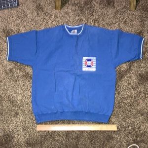 100% Cotton  BLUE Short Sleeve SHIRT from St. Maarten; Women’s 1X